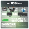 Axagon HMC-U4 stacja dokująca Przewodowa USB4 Czarny