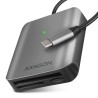 Axagon CRE-S3C czytnik kart USB 3.2 Gen 1 (3.1 Gen 1) Type-C Szary