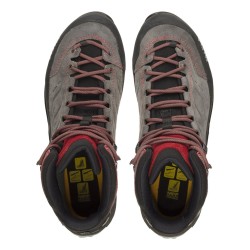 Salewa MTN Trainer Mid GTX Męski Dorosły Ciemnoszary, Szary, Czerwony