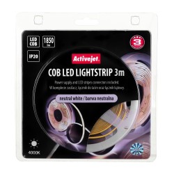 Taśma LED COB 3m z zasilaczem barwa neutralna IP20
