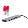 UNITEK HUB USB-C 7W1, HDMI 4K, PD 100W, 5GBPS, ALU