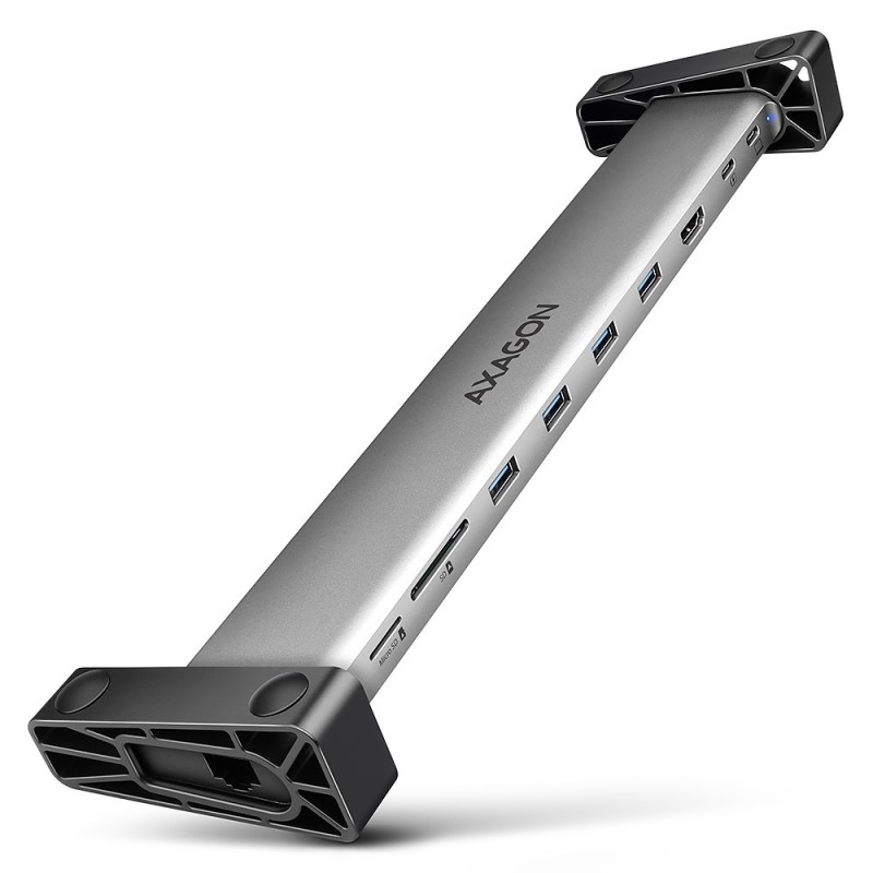 Koncentrator wieloportowy AXAGON HMC-10HLS, 4x USB-A i 2x USB-C, HDMI 4K/60Hz, RJ-45, SD/microSD, PD 100W Koncentrator wieloportowy AXAGON HMC-10HLS, 4x USB-A i 2x USB-C, HDMI 4K/60Hz, RJ-45, SD/microSD, PD 100W