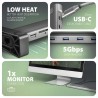 Koncentrator wieloportowy AXAGON HMC-10HLS, 4x USB-A i 2x USB-C, HDMI 4K/60Hz, RJ-45, SD/microSD, PD 100W