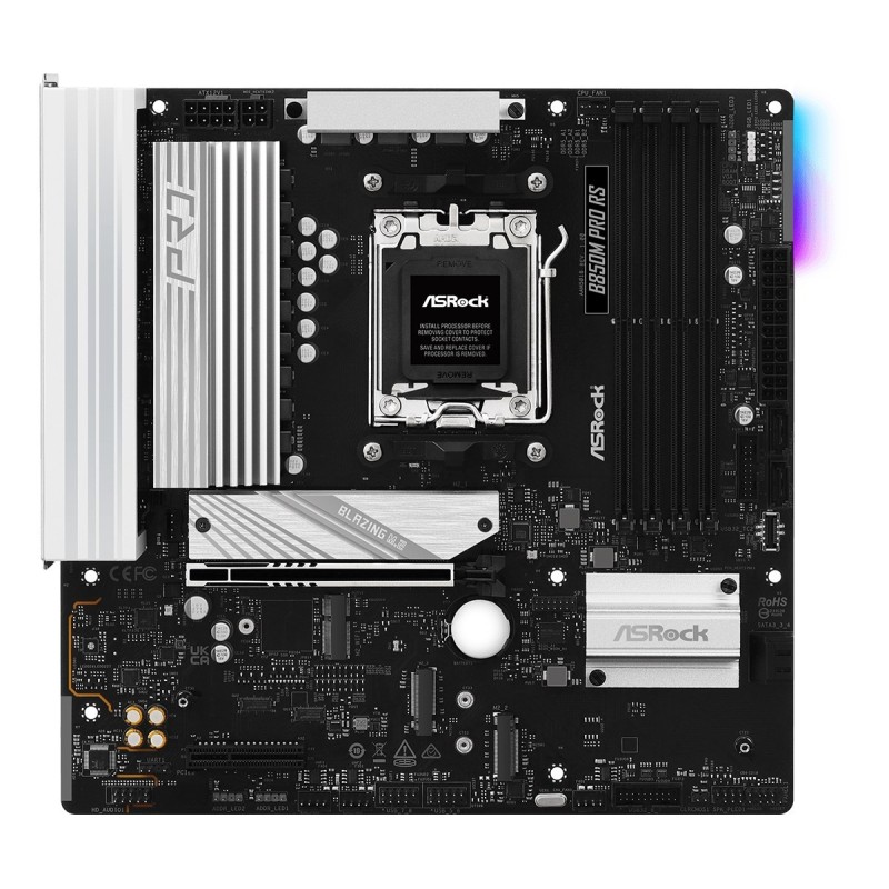 Asrock B850M Pro RS AMD B850 Gniazdo AM5 micro ATX Asrock B850M Pro RS AMD B850 Gniazdo AM5 micro ATX