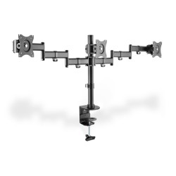 Stojak biurkowy potrójny (zacisk) 3xLCD max. 27"max. 8kg uchylno-obrotowy 360° (PIVOT)