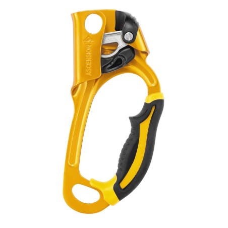 Przyrząd zaciskowy Petzl ASCENSION prawy czarno-żółty