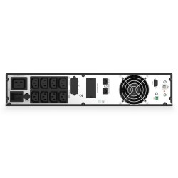 Zasilacz awaryjny UPS Online Rack 19" LCD 3kVA/3kW6x12V/9Ah 8xC13 1xC19/C20 USB RS232 RJ45 GŁ.600mm