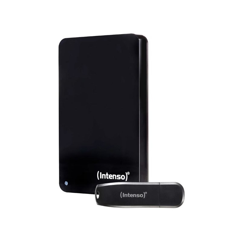 Dysk zewnętrzny 1TB USB3 z pamięcią 64GB USB, kolor czarny, model INTENSO Dysk zewnętrzny 1TB USB3 z pamięcią 64GB USB, kolor czarny, model INTENSO