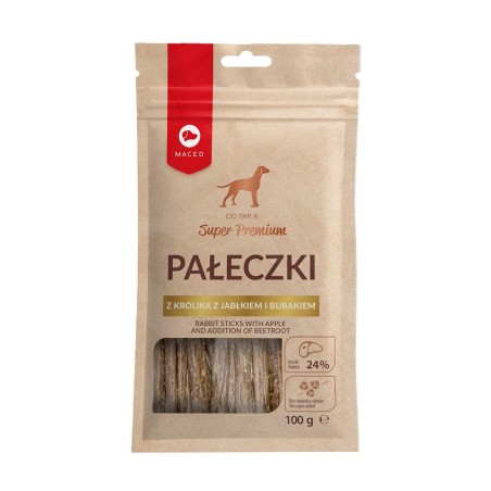 MACED Pałeczki z Królika Jabłkiem i Burakiem - przysmak dla psa - 100 g