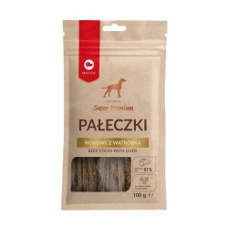 MACED Pałeczki wołowe z wątróbką - przysmak dla psa - 100 g