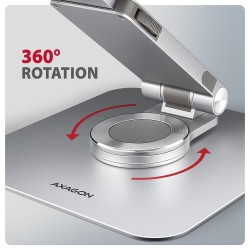 Stojak na notebooka 10-17" obracany aluminiowy AXAGON