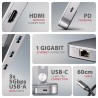 Stojak na laptop 10-16" + hub I/O 7 w 1 AXAGON