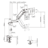 GEMBIRD BIURKOWE REGULOWANE RAMIĘ/UCHWYT NA MONITOR 17-32, VESA 100X100MM, DO 9 KG