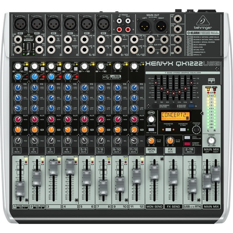Behringer QX1222USB mikser audio 16 kan.
