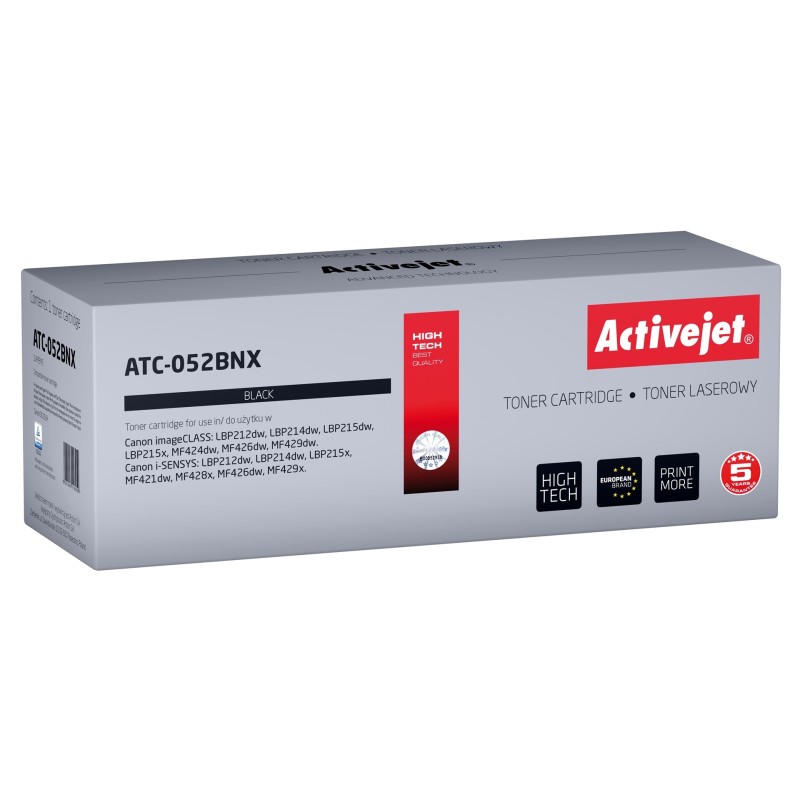Activejet ATC-052BNX Toner (zamiennik Canon 052BK XL Supreme 9200 stron czarny) Activejet ATC-052BNX Toner (zamiennik Canon 052BK XL Supreme 9200 stron czarny)