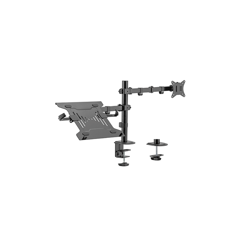 GEMBIRD BIURKOWE REGULOWANE RAMIĘ/UCHWYT Z RAMIENIEM NA MONITOR I PODSTAWKĄ NA NOTEBOOKA 17-32, 100X100MM, DO 9KG GEMBIRD BIURKOWE REGULOWANE RAMIĘ/UCHWYT Z RAMIENIEM NA MONITOR I PODSTAWKĄ NA NOTEBOOKA 17-32, 100X100MM, DO 9KG