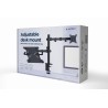 GEMBIRD BIURKOWE REGULOWANE RAMIĘ/UCHWYT Z RAMIENIEM NA MONITOR I PODSTAWKĄ NA NOTEBOOKA 17-32, 100X100MM, DO 9KG