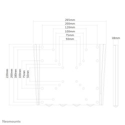 Neomounts FPMA-W110 uchwyt do telewizorów 101,6 cm (40") Srebrny