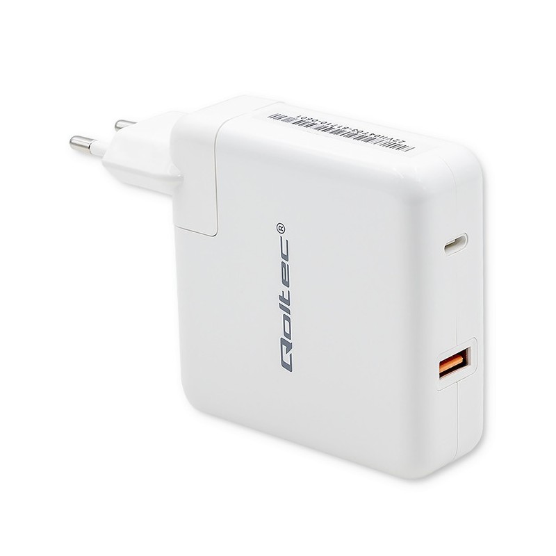 Qoltec Ładowarka GaN FAST 108W | 5-20V | 3-4.7A | USB C | Biała Qoltec Ładowarka GaN FAST 108W | 5-20V | 3-4.7A | USB C | Biała