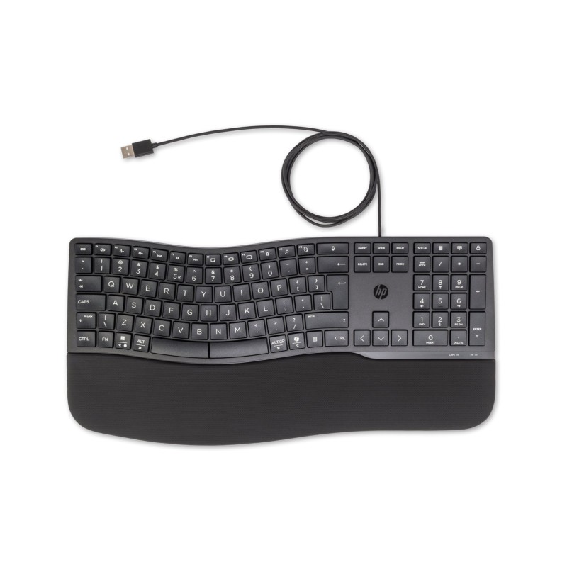 Klawiatura HP 480 Comfort Wired Keyboard przewodowa czarna 8T6M1AA Klawiatura HP 480 Comfort Wired Keyboard przewodowa czarna 8T6M1AA