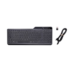 Klawiatura HP 400 Backlit Wired Keyboard przewodowa czarna 7N7C0AA