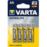 Zestaw baterii cynkowo-węglowe VARTA Superlife R6 AA (Zn-C x 4)