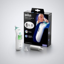 Braun ThermoScan 6 Termometr kontaktowy Biały Ucho Przyciski