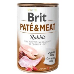 Karma BRIT PATÉ & MEAT z królikiem - mokra karma dla psa 400g