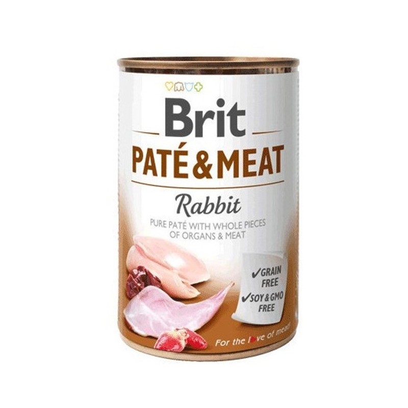 Karma BRIT PATÉ & MEAT z królikiem - mokra karma dla psa 400g Karma BRIT PATÉ & MEAT z królikiem - mokra karma dla psa 400g
