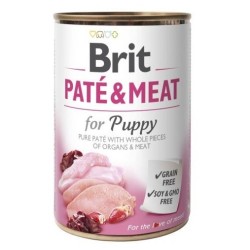 BRIT PATÉ & MEAT kurczak - mokra karma dla szczeniąt - puszka - 400 g