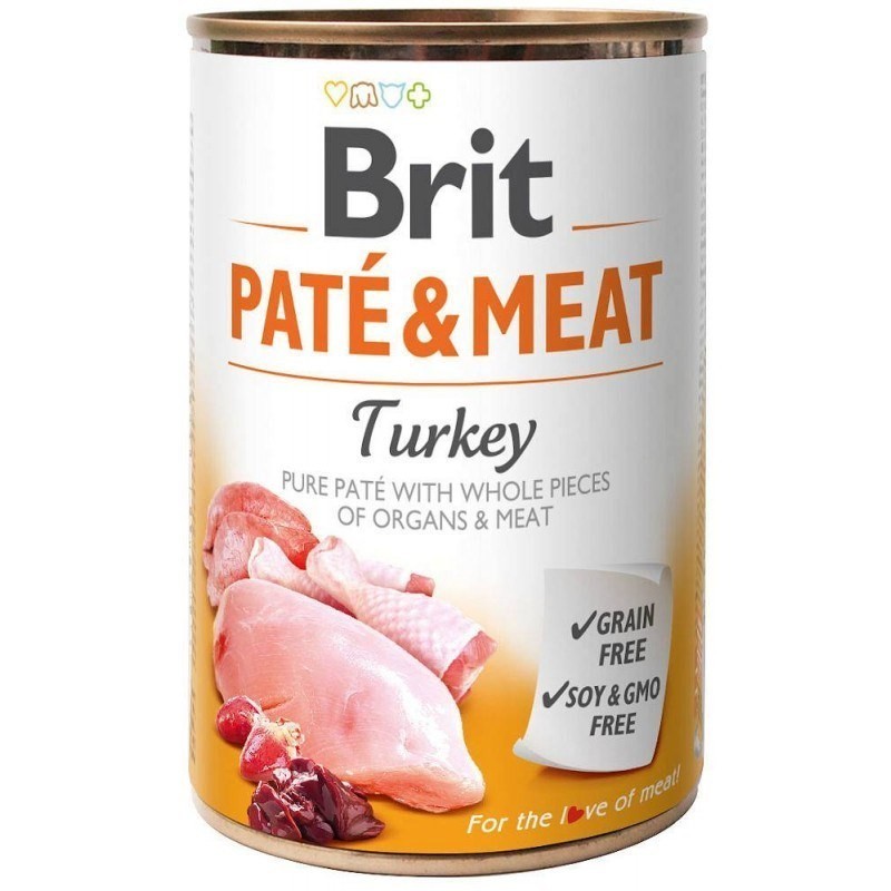 Karma BRIT PATÉ & MEAT z indykiem - mokra karma dla psa 400g Karma BRIT PATÉ & MEAT z indykiem - mokra karma dla psa 400g