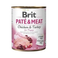 Karma BRIT PATÉ & MEAT kurczak dla szczeniąt 800g