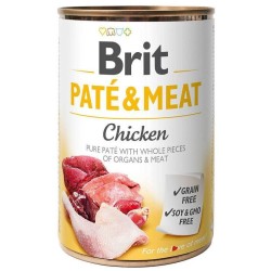 Karma BRIT PATÉ & MEAT z kurczakiem -mokra dla psa 400g