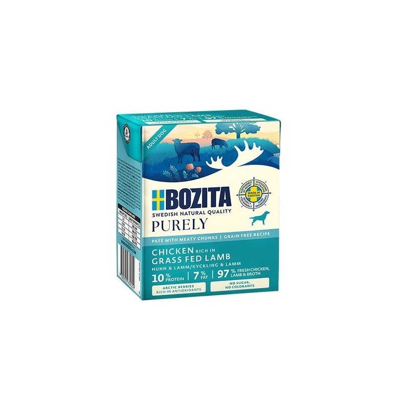BOZITA Purely kurczak z jagnięciną pasztecik z kawałkami mięsa 370g BOZITA Purely kurczak z jagnięciną pasztecik z kawałkami mięsa 370g