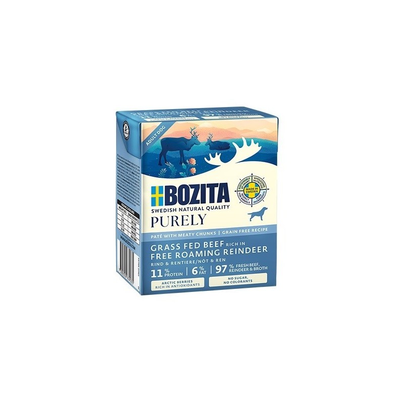 BOZITA Purely wołowina z reniferem pasztecik z kawałkami mięsa 370g BOZITA Purely wołowina z reniferem pasztecik z kawałkami mięsa 370g
