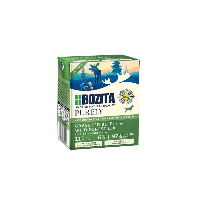 BOZITA Purely wołowina z łosiem pasztecik z kawałkami mięsa 370g BOZITA Purely wołowina z łosiem pasztecik z kawałkami mięsa 370g