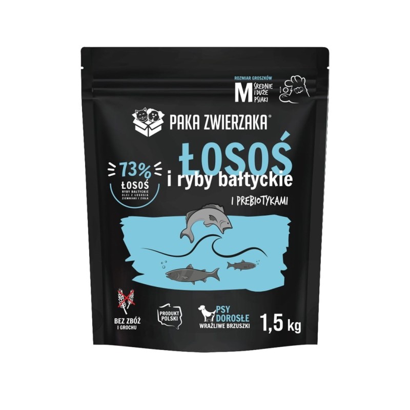 Paka Zwierzaka Seventh Heaven Łosoś z rybami bałtyckimi ''M'' 1,5kg Paka Zwierzaka Seventh Heaven Łosoś z rybami bałtyckimi ''M'' 1,5kg