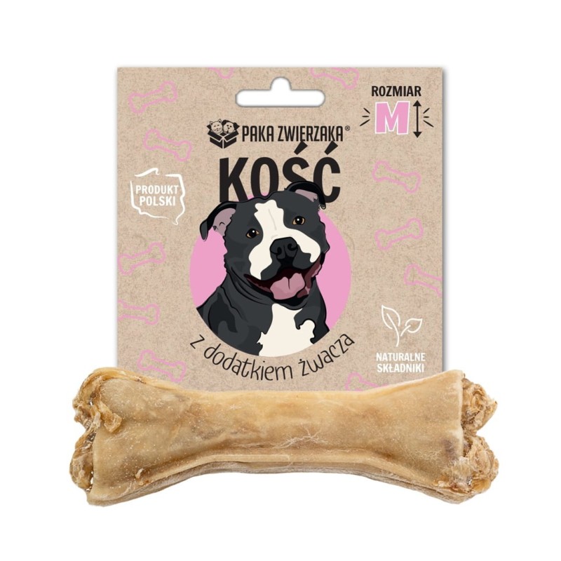 Paka Zwierzaka Kość z dodatkiem żwacza M-12 cm 55g Paka Zwierzaka Kość z dodatkiem żwacza M-12 cm 55g