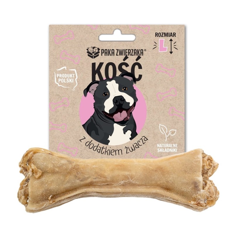 Paka Zwierzaka Kość z dodatkiem żwacza L-13,5 cm 70g Paka Zwierzaka Kość z dodatkiem żwacza L-13,5 cm 70g