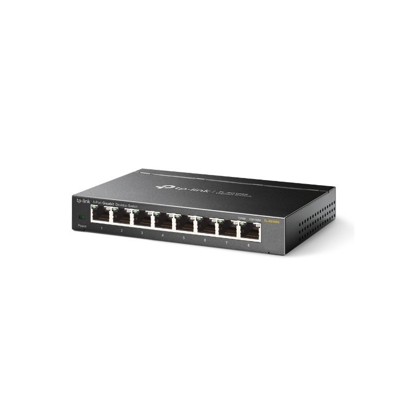 Przełącznik sieciowy TP-Link Omada TL-SG108S, Czarny, Nie zarządzany, Gigabit Ethernet (10/100/1000)