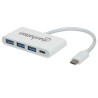 Manhattan 163552 huby i koncentratory USB 3.2 Gen 1 (3.1 Gen 1) Type-C 5000 Mbit/s Biały