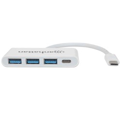 Manhattan 163552 huby i koncentratory USB 3.2 Gen 1 (3.1 Gen 1) Type-C 5000 Mbit/s Biały