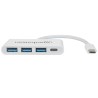Manhattan 163552 huby i koncentratory USB 3.2 Gen 1 (3.1 Gen 1) Type-C 5000 Mbit/s Biały
