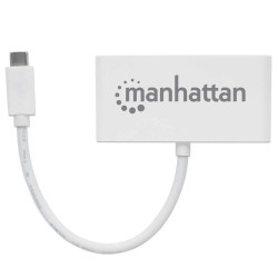 Manhattan 163552 huby i koncentratory USB 3.2 Gen 1 (3.1 Gen 1) Type-C 5000 Mbit/s Biały