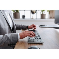 Klawiatura bezprzewodowa X Ultra Low Profile/Cordless USB czarna Niemcy