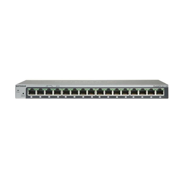 NETGEAR GS116 Nie zarządzany Gigabit Ethernet (10/100/1000) Szary NETGEAR GS116 Nie zarządzany Gigabit Ethernet (10/100/1000) Szary