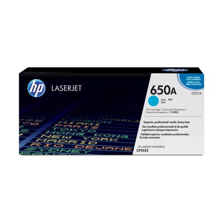 HP 650A oryginalny wkład z błękitnym tonerem LaserJet