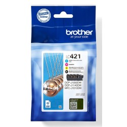 Brother LC-421VAL PagePack 4 szt. Oryginalny Standardowa wydajność Czarny, Cyjan, Purpurowy, Żółty