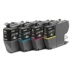 Brother LC-421VAL PagePack 4 szt. Oryginalny Standardowa wydajność Czarny, Cyjan, Purpurowy, Żółty