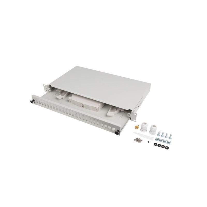 Przełącznica światłowodowa LANBERG 24xSC simplex / 24xLC duplex Rack 19" 1U szara + akcesoria Przełącznica światłowodowa LANBERG 24xSC simplex / 24xLC duplex Rack 19" 1U szara + akcesoria